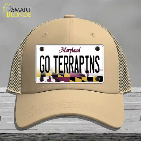 Go Terrapins Novelty License Plate Hat Tag Mesh / Khaki