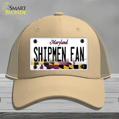 Shipmen Fan Novelty License Plate Hat Tag Mesh / Khaki