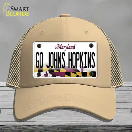 Go Johns Hopkins Novelty License Plate Hat Mesh / Khaki