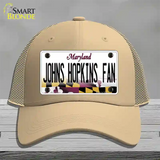 Johns Hopkins Fan Novelty License Plate Hat Mesh / Khaki