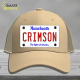 Crimson Novelty License Plate Hat Mesh / Khaki