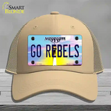 Go Rebels Novelty License Plate Hat Mesh / Khaki