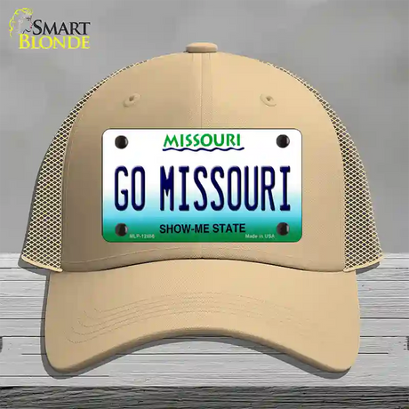 Go Missouri Novelty License Plate Hat Mesh / Khaki