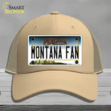 Montana Fan Novelty License Plate Hat Mesh / Khaki