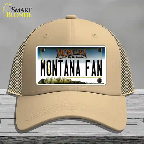 Montana Fan Novelty License Plate Hat Mesh / Khaki