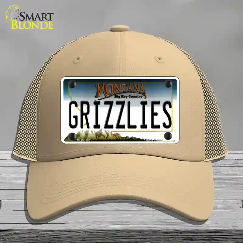 Grizzlies Novelty License Plate Hat Mesh / Khaki