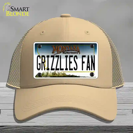 Grizzlies Fan Novelty License Plate Hat Mesh / Khaki