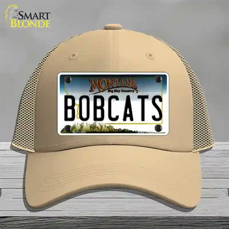 Bobcats Novelty License Plate Hat Mesh / Khaki