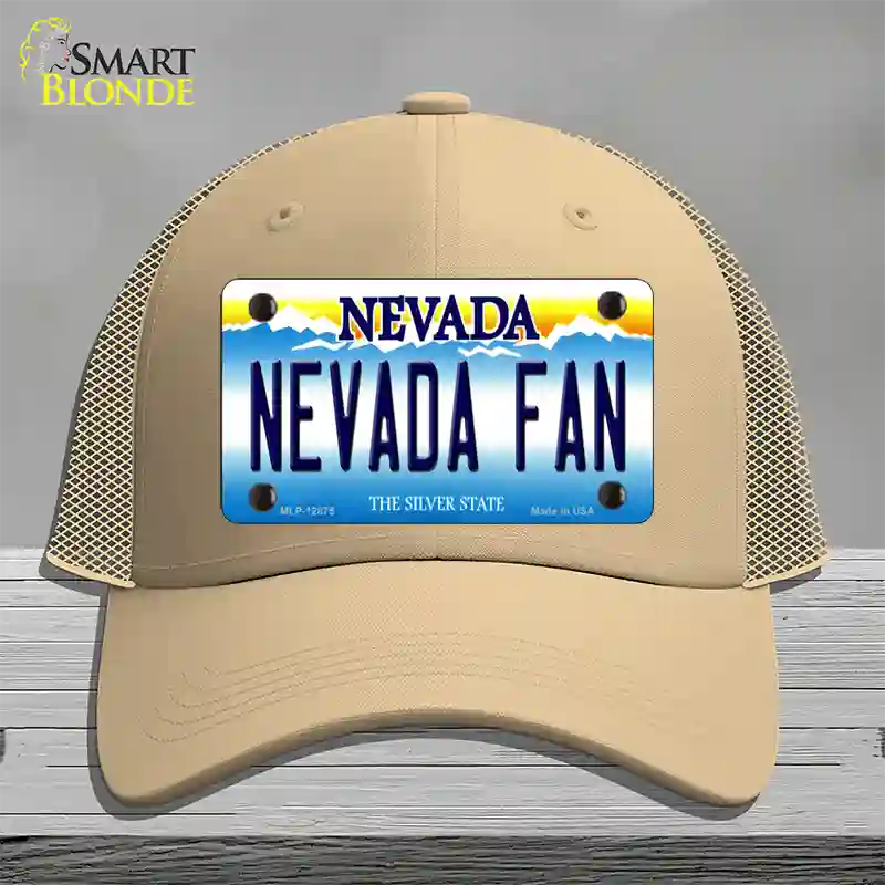 Nevada Fan Novelty License Plate Hat Mesh / Khaki