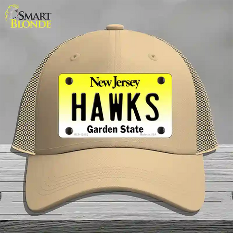 Hawks Novelty License Plate Hat Mesh / Khaki