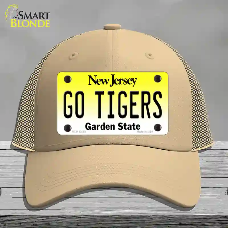 New Jersey Go Tigers Novelty License Plate Hat Mesh / Khaki