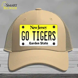 New Jersey Go Tigers Novelty License Plate Hat Mesh / Khaki