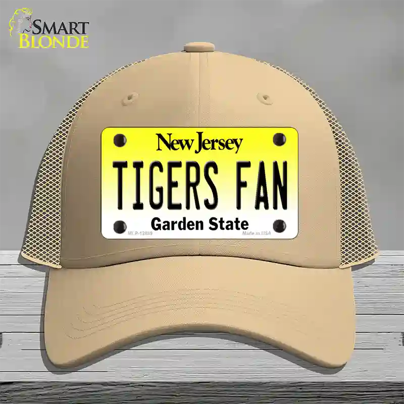 Tigers Fan New Jersey Novelty License Plate Hat Mesh / Khaki