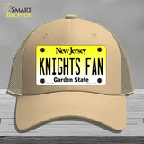 Knights Fan New Jersey Novelty License Plate Hat Mesh / Khaki