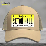 Seton Hall Novelty License Plate Hat Mesh / Khaki