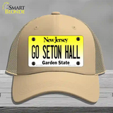 Go Seton Hall Novelty License Plate Hat Mesh / Khaki