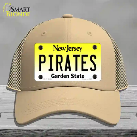 Pirates Novelty License Plate Hat Mesh / Khaki