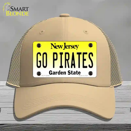 Go Pirates Novelty License Plate Hat Mesh / Khaki