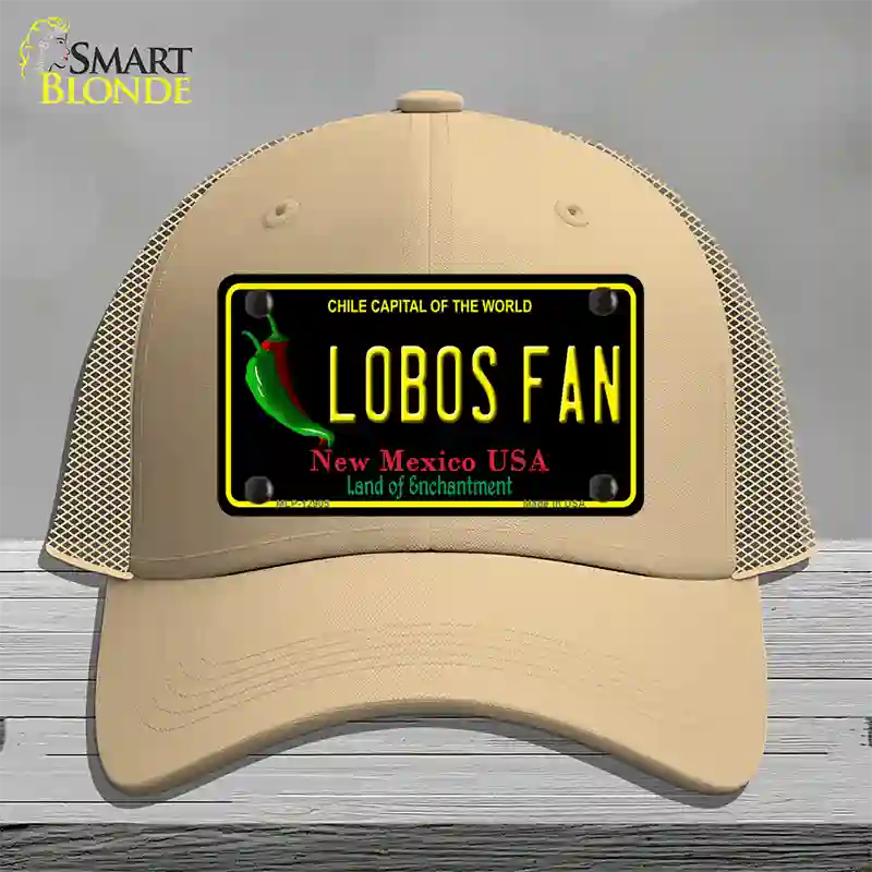 Lobos Fan Novelty License Plate Hat Mesh / Khaki