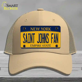 Saint Johns Fan Novelty License Plate Hat Mesh / Khaki