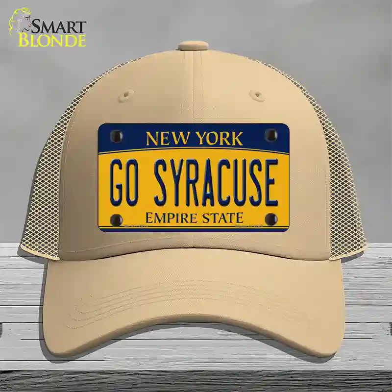 Go Syracuse Novelty License Plate Hat Mesh / Khaki