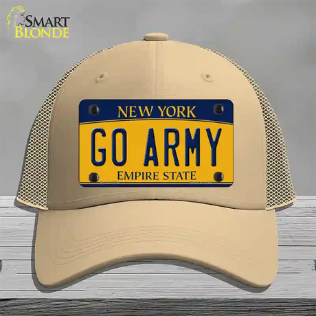 Go Army Novelty License Plate Hat Mesh / Khaki