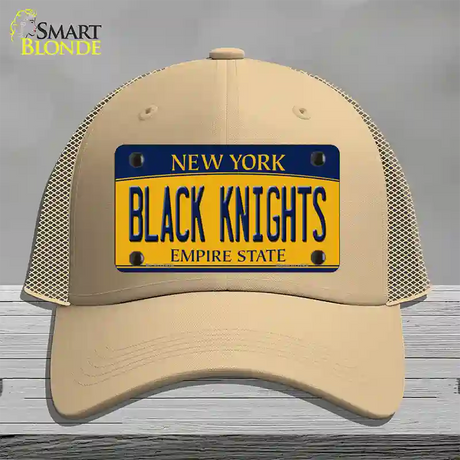 Black Knights Novelty License Plate Hat Mesh / Khaki