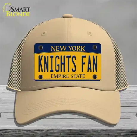 Black Knights Fan Novelty License Plate Hat Mesh / Khaki