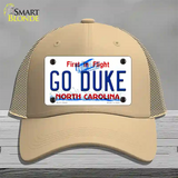 Go Duke Novelty License Plate Hat Mesh / Khaki