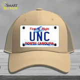 Univ North Carolina Novelty License Plate Hat Mesh / Khaki