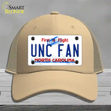 Univ North Carolina Fan Novelty License Plate Hat Mesh / Khaki