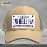 Tar Heels Fan Novelty License Plate Hat Mesh / Khaki