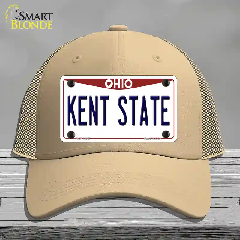 Kent State Novelty License Plate Hat Mesh / Khaki