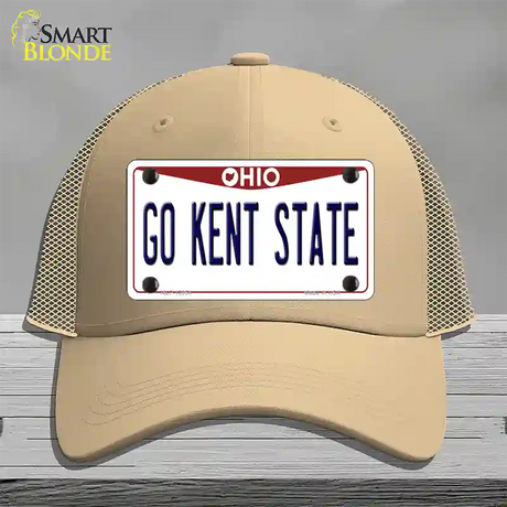 Go Kent State Novelty License Plate Hat Mesh / Khaki