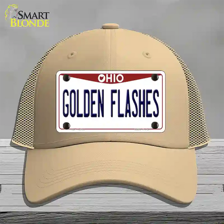 Golden Flashes Novelty License Plate Hat Mesh / Khaki