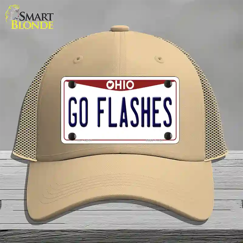 Go Flashes Novelty License Plate Hat Mesh / Khaki