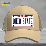 Ohio State Univ Novelty License Plate Hat Mesh / Khaki