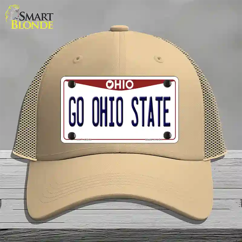 Go Ohio State Novelty License Plate Hat Mesh / Khaki