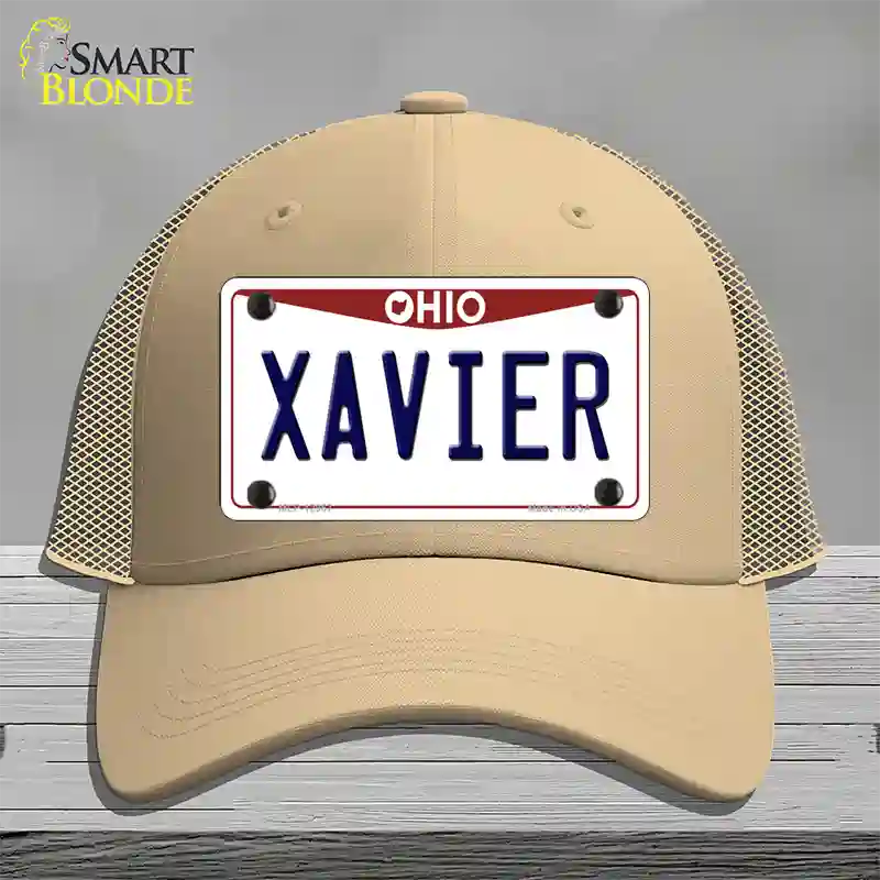 Xavier Novelty License Plate Hat Mesh / Khaki