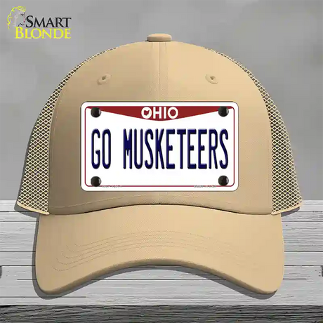 Go Musketeers Novelty License Plate Hat Mesh / Khaki