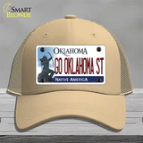 Go Oklahoma State Novelty License Plate Hat Mesh / Khaki