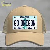 Go Oregon Novelty License Plate Hat Mesh / Khaki