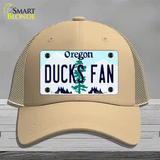 Ducks Fan Novelty License Plate Hat Mesh / Khaki