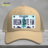 Oregon State Fan Novelty License Plate Hat Mesh / Khaki