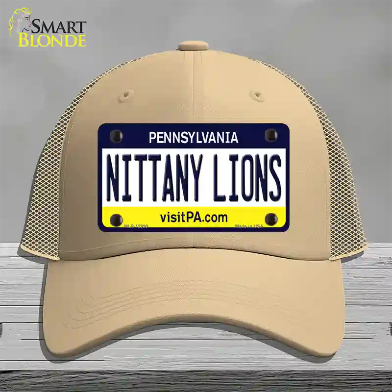 Nittany Lions Novelty License Plate Hat Mesh / Khaki