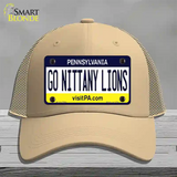 Go Nittany Lions Novelty License Plate Hat Mesh / Khaki