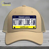 Nittany Lions Fan Novelty License Plate Hat Mesh / Khaki