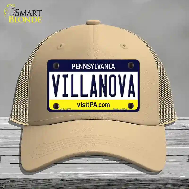 Villanova Novelty License Plate Hat Mesh / Khaki