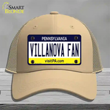 Villanova Fan Novelty License Plate Hat Mesh / Khaki