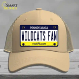 Wildcats Fan Pennsylvania Novelty License Plate Hat Mesh / Khaki